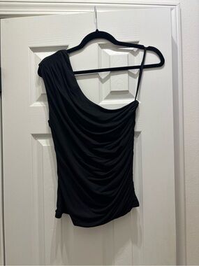 Old Navy Black One-Shoulder Ruched Camisole